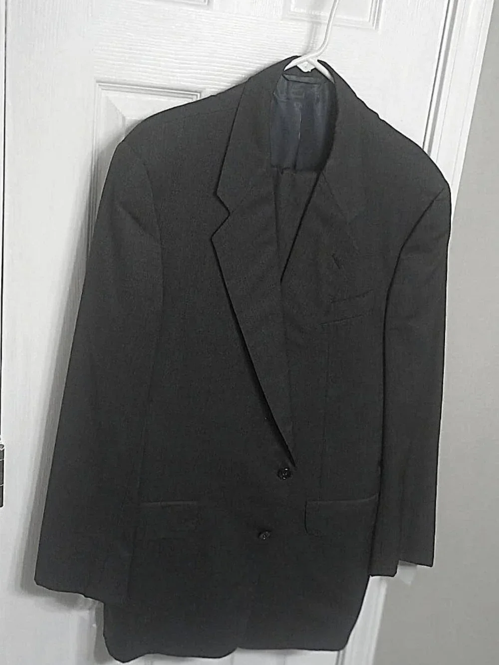 Hickey Freeman 1155 Collection Men Gray 2 Piece Suit 42L